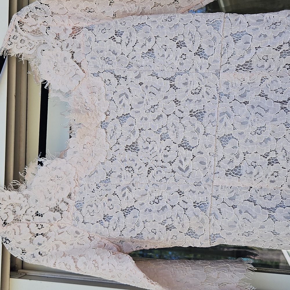 NWT Vicky and Lucas Light Pink Lace Off-Shoulder Bodycon Dress